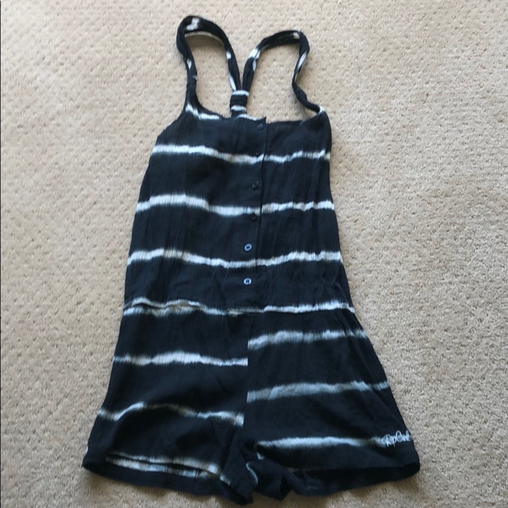 black striped romper
